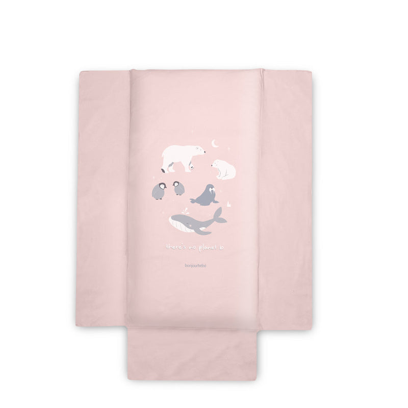 Kit Cuna Funda de plumón + Relleno + Protector de cuna Polaris Rosa - cuna 60x120  - Bonjourbébé