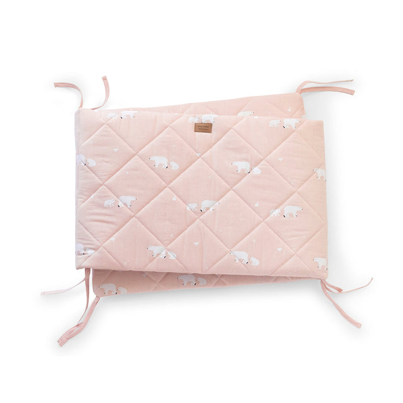 Kit Cuna Funda de plumón + Relleno + Protector de cuna Polaris Rosa - cuna 60x120  - Bonjourbébé