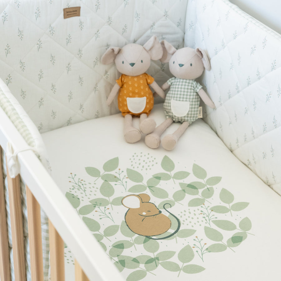 Spring Filad Cuna Kit Cuna Funda de plumón + Relleno + Protector de cuna Spring Cottage ...