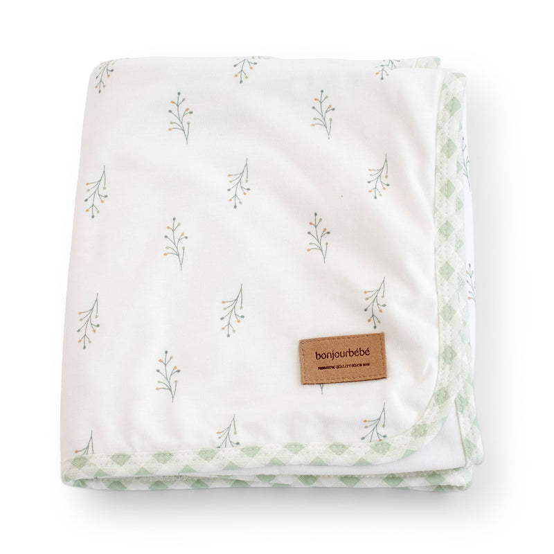 Manta Arrullo Algodón - Spring Cottage - Verde Caza - Bonjourbébé