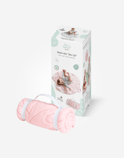 Alfombra y Recoge juguetes Relax “Slow Life” Rosa / 100% algodón