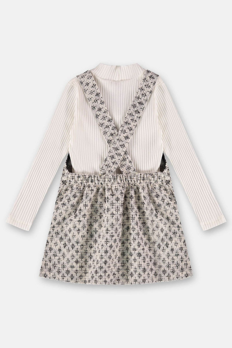 Conjunto Infantil con Peto y Blusa de Manga Larga