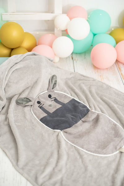 Manta de viaje y cojín 2 en 1 - Ratón