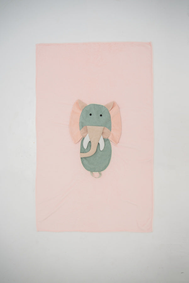 Manta de viaje y cojín 2 en 1 - Elefante