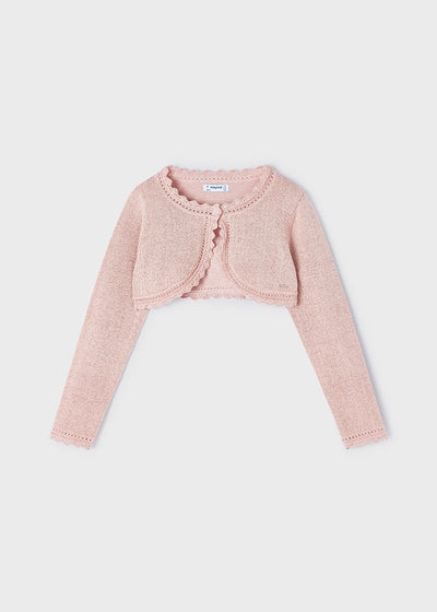Rebeca bolero tricot niña- Nude (Rosa)