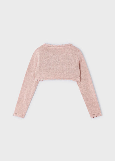Rebeca bolero tricot niña- Nude (Rosa)