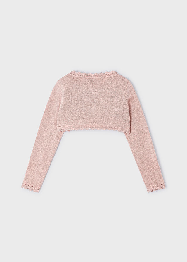 Rebeca bolero tricot niña- Nude (Rosa)