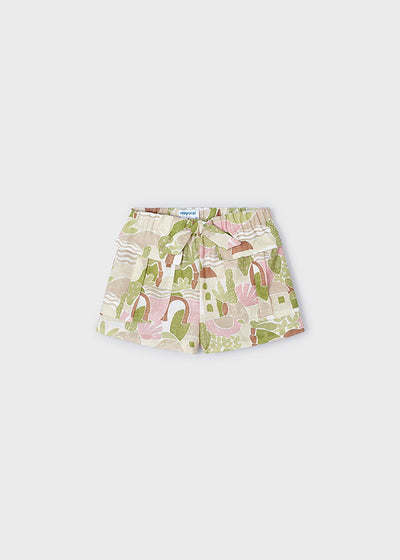 Short estampado Better Cotton niña - Manzana.