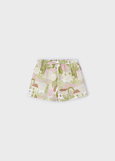 Short estampado Better Cotton niña - Manzana.