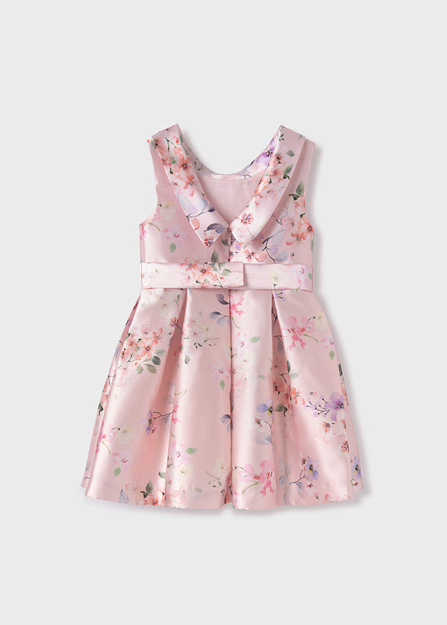 Vestido mikado estampado - Pastel