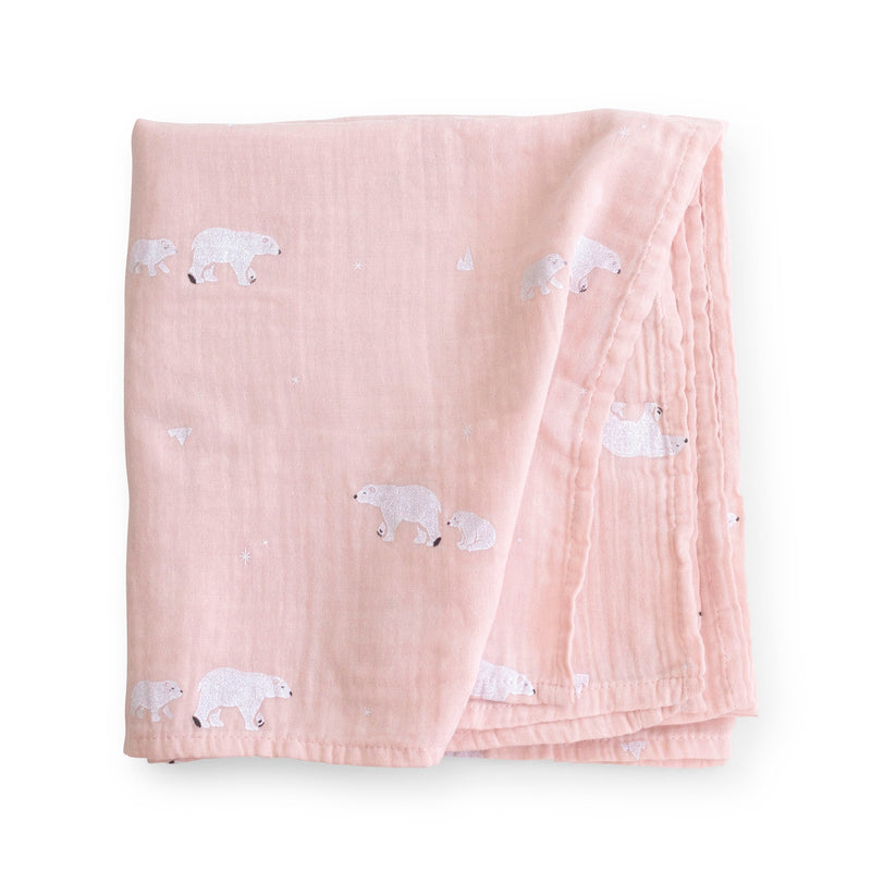 Muselina Bambú y Algodón - Polaris Rosa - Bonjourbébé - 120*120cm
