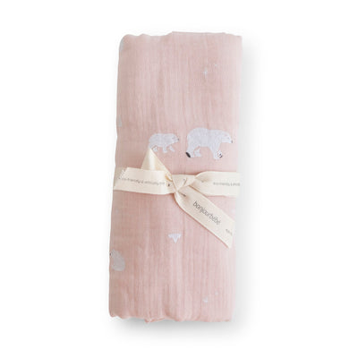 Muselina Bambú y Algodón - Polaris Rosa - Bonjourbébé - 120*120cm