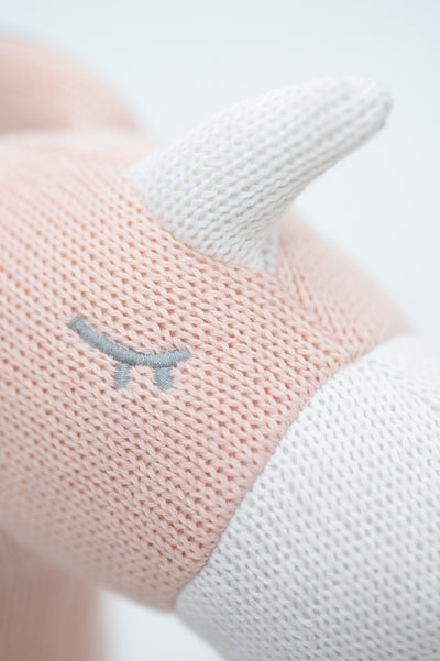 Peluche Amigurumi - Unicornio alado rosa Mini