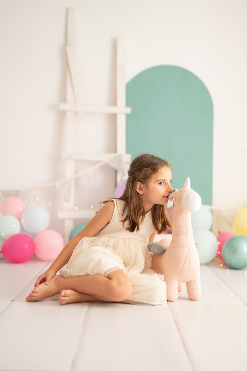 Peluche Amigurumi - Unicornio alado rosa Mini