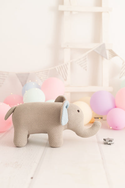 Peluche Amigurumi - Elefante Teo Gris - Mini