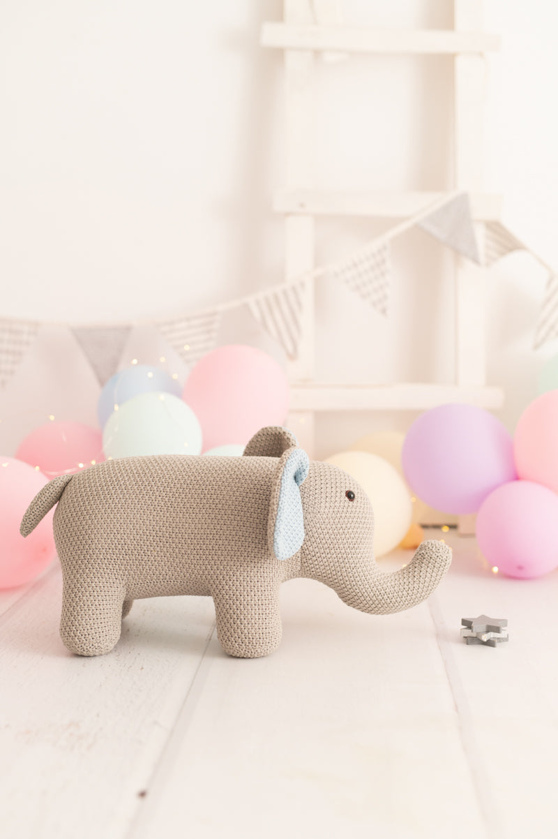 Peluche Amigurumi - Elefante Teo Gris - Mini