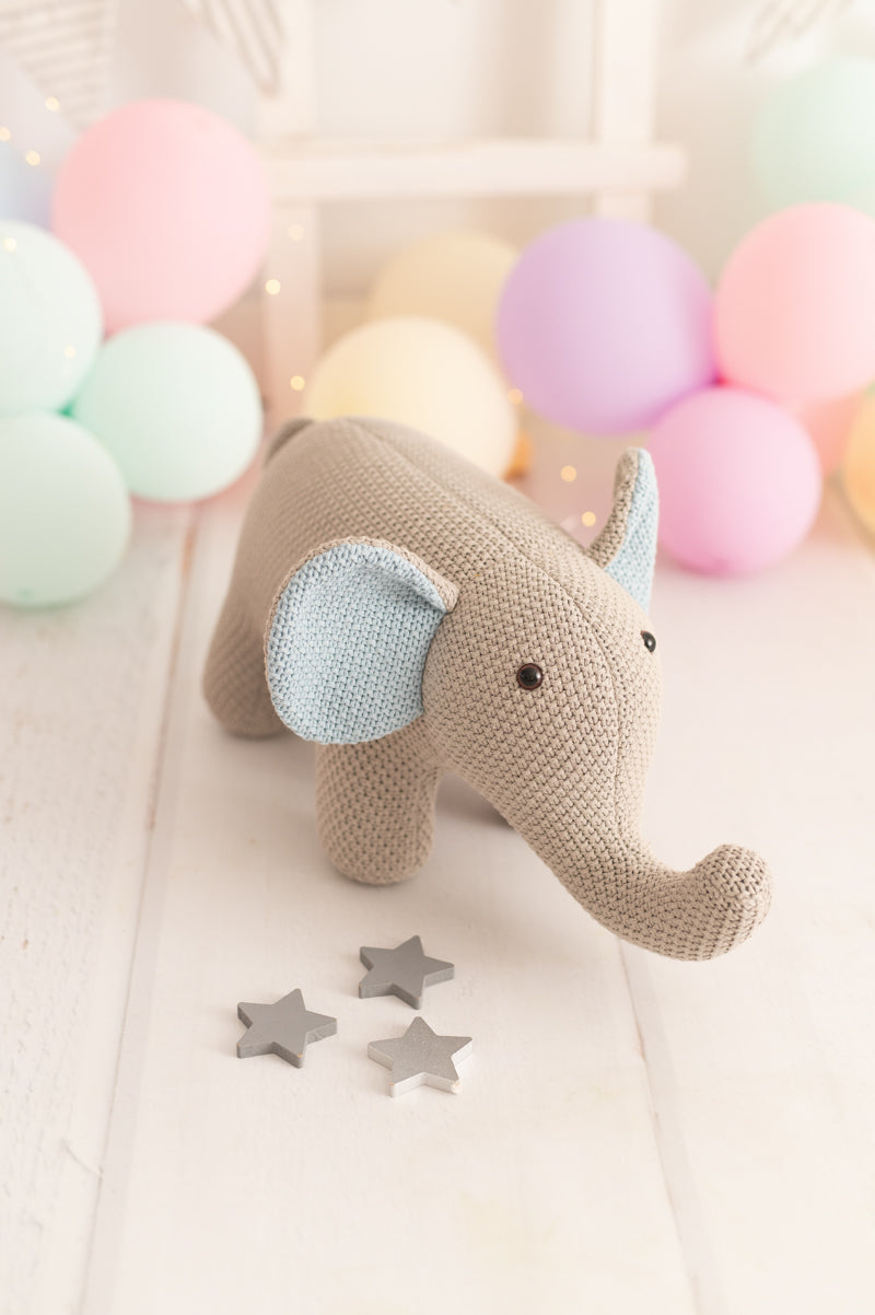 Peluche Amigurumi - Elefante Teo Gris - Mini