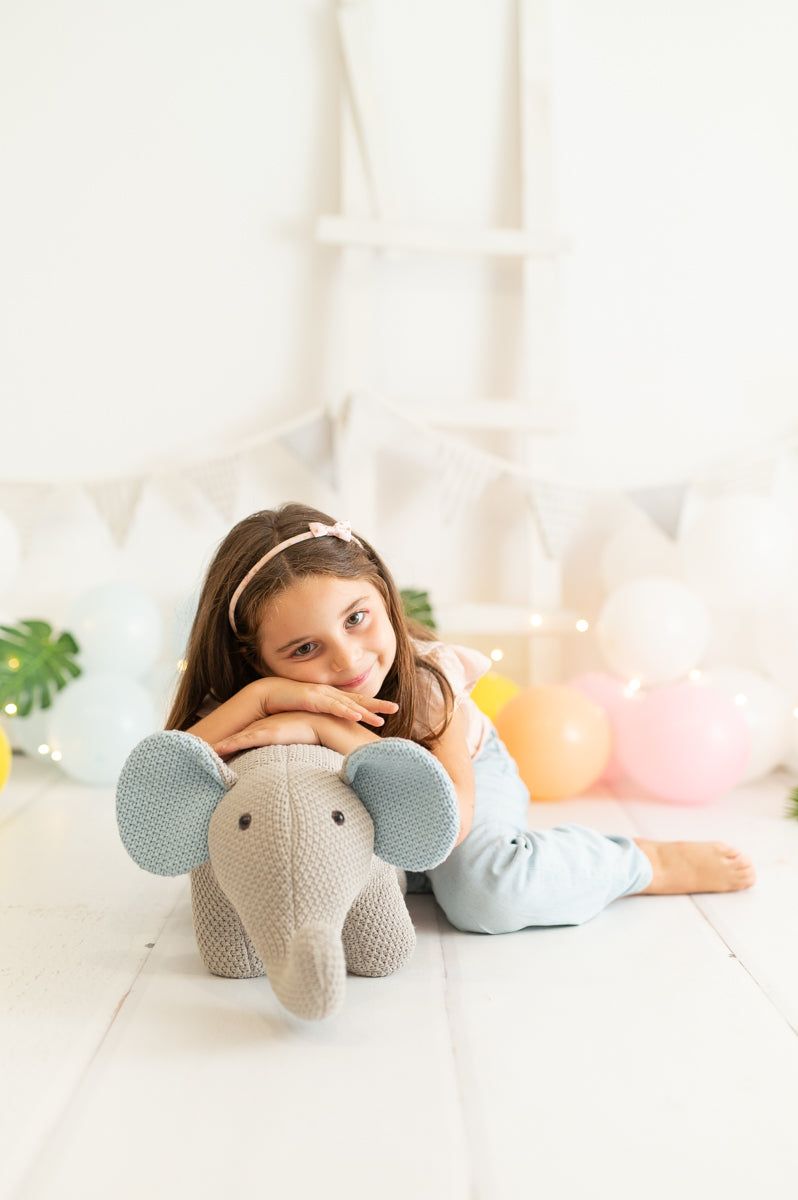 Peluche Amigurumi - Elefante Teo Gris - Mini