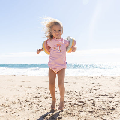 Camiseta de baño con protección solar - Seahorse Rosa