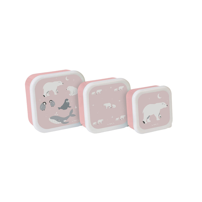 Set de 3 contenedores porta  comida-Rosa /Preventa