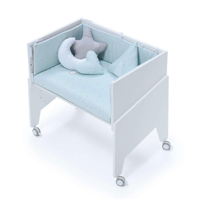 Set textil minicuna colecho 80x50 cm - Funda + Relleno +Protector.