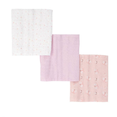 PACK 3 MUSELINAS 80X80 STARS B/ROSA new