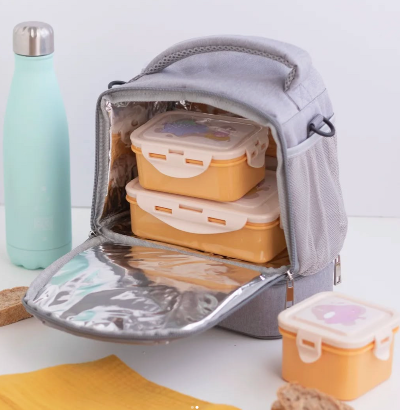 Set de 3 contenedores porta  comida-Rosa /Preventa