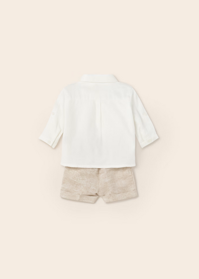 Conjunto Ceremonia bebé 2 piezas - bermudas, chaqueta - camisa manga larga - Lino - Europa 2023