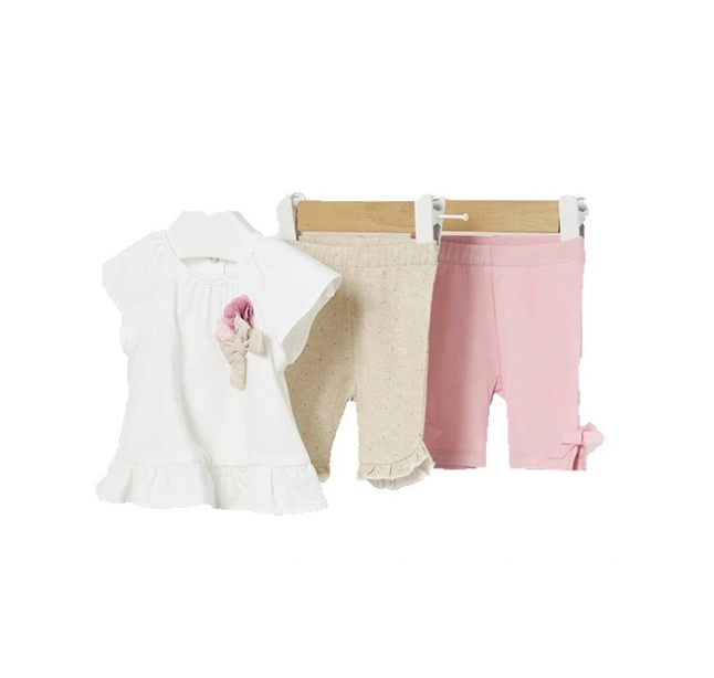 Conjunto piezas Polera algodón Polainas Rosa – Smart Mom