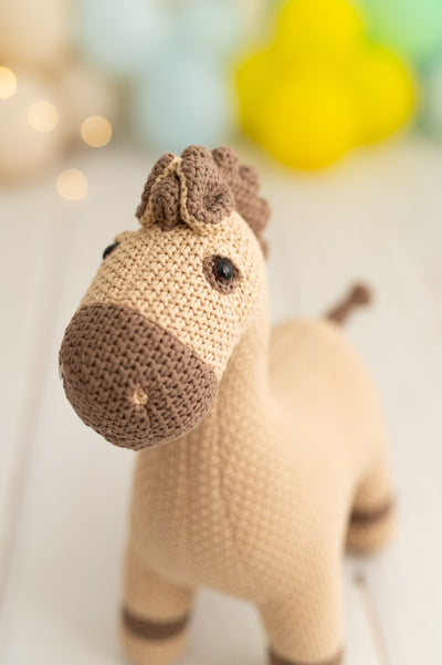 Peluche Amigurumi - Caballo Mini Marrón - Crochetts