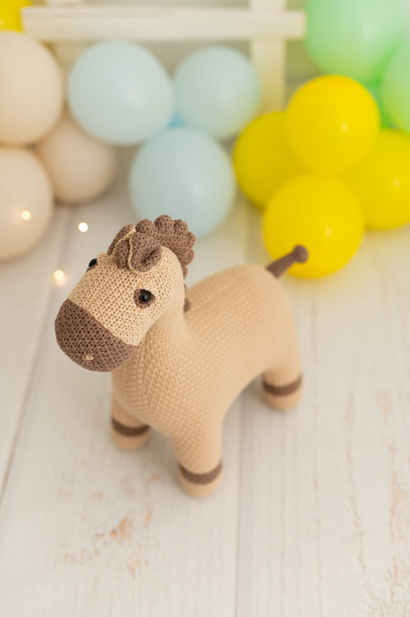 Peluche Amigurumi - Caballo Mini Marrón - Crochetts