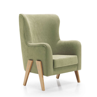Sillón lactancia 2 EN 1 OLIVA con patas madera  · RESERVA