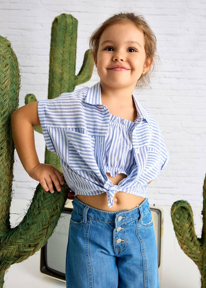 Blusa con top rayas niña
