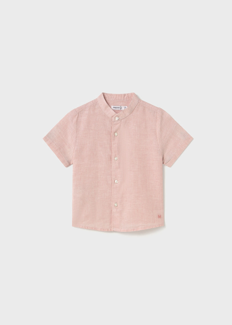 Camisa cuello mao con lino bebé