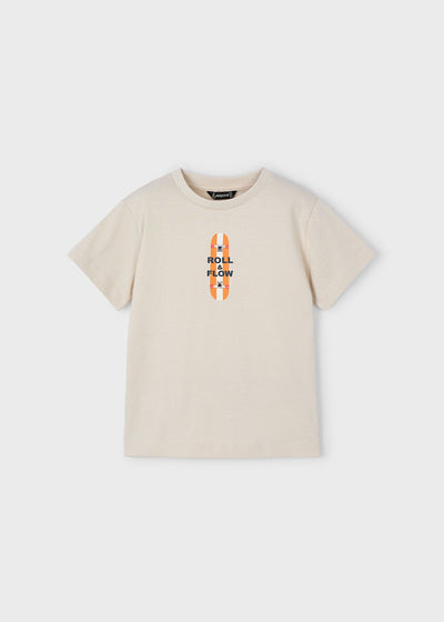 Camiseta estampado trasero monopatín niño