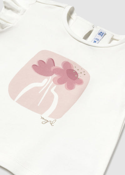 Camiseta manga volante bebé