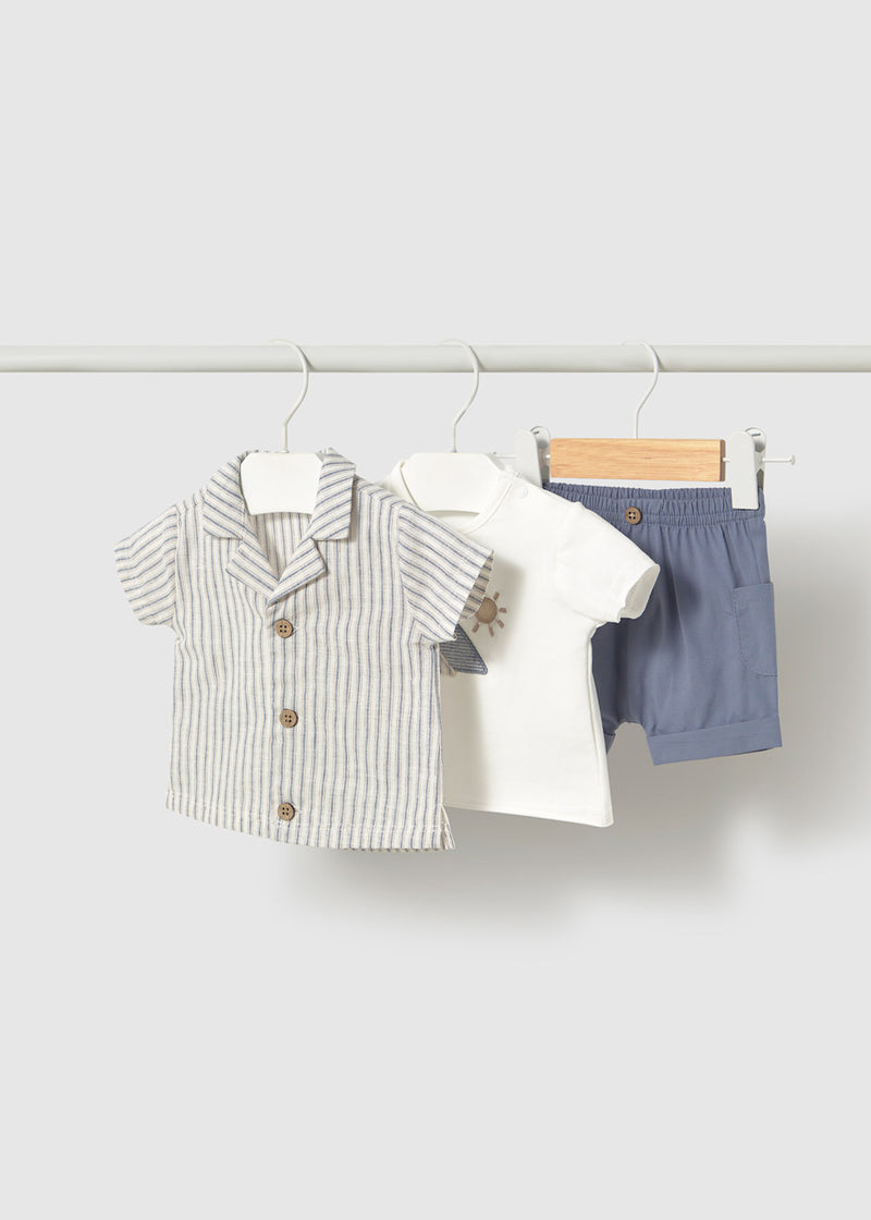 Conjunto 3 piezas con sobrecamisa recién nacido