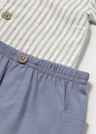 Conjunto 3 piezas con sobrecamisa recién nacido