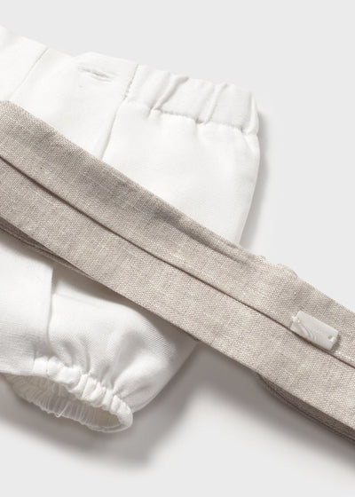 Conjunto ceremonia pantalón corto y camisa recién nacido