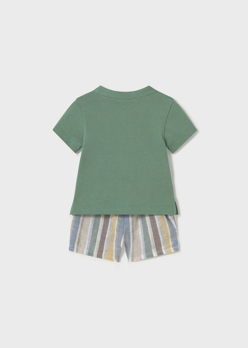 Conjunto pantalón corto y polo recién nacido