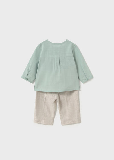 Conjunto pantalón largo y camisa recién nacido