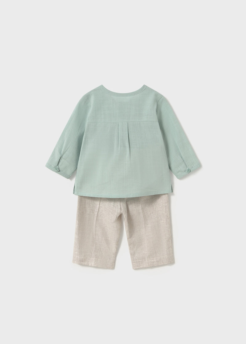Conjunto pantalón largo y camisa recién nacido