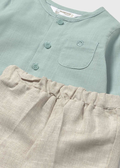 Conjunto pantalón largo y camisa recién nacido