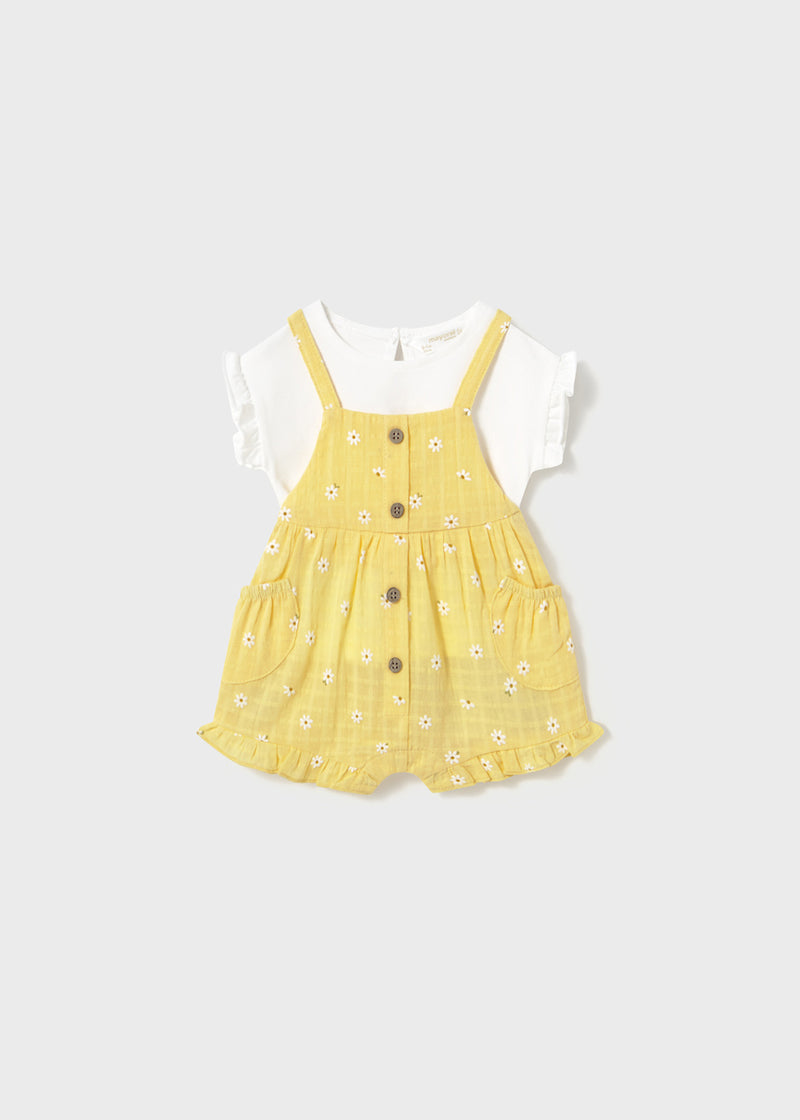 Conjunto peto y camiseta recién nacida