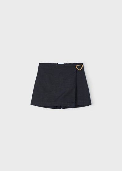 Falda pantalón hebilla corazón niña