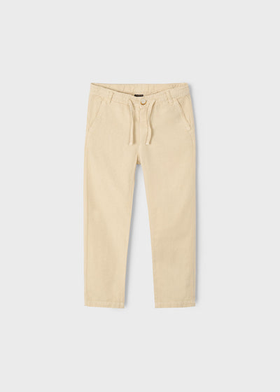 Pantalón cordón con lino niño - Loose Fit