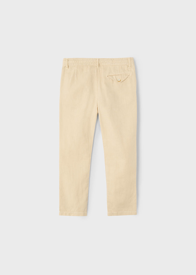 Pantalón cordón con lino niño - Loose Fit