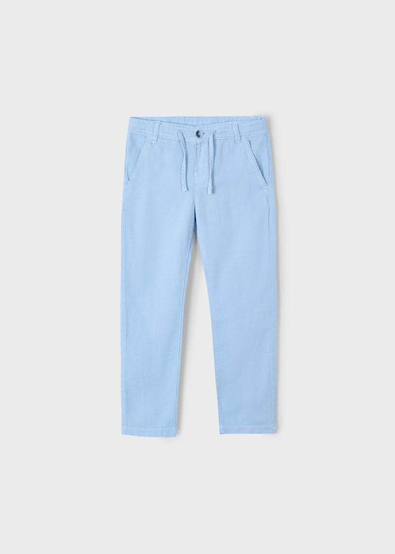 Pantalón cordón con lino niño - Loose Fit