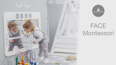 Espejo infantil bebés Montessori blanco 2 posiciones · NE122-M77