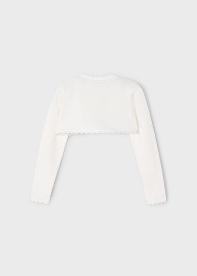 Rebeca bolero tricot niña- Crudo